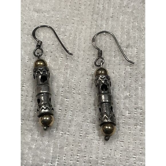 925 Silver Barrel Earrings - Picture 1 of 4